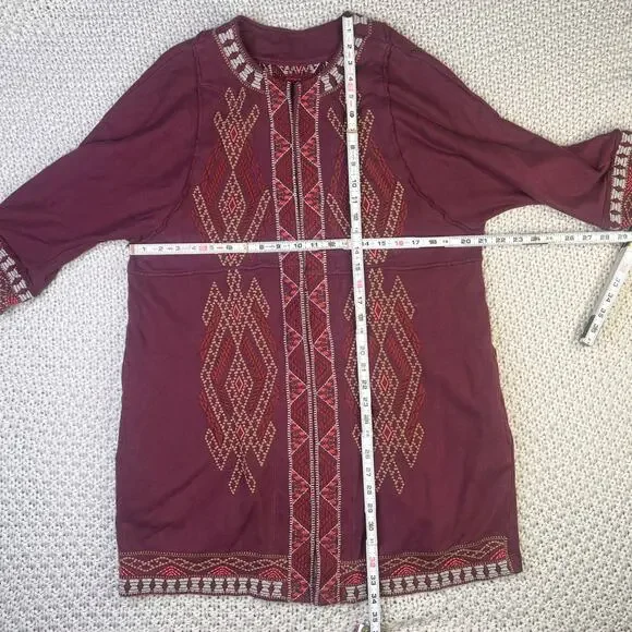 Johnny Was Embroidered Purple Multicolor Kimono Cardigan - Size Small - Picture 4 of 7